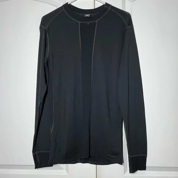 Patagonia black Performance Base Layer 100% wool thermal top size Men’s M - Picture 1 of 10